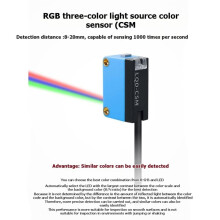 RGB Color Photoelectric Sensor Automation Industries Color Mark Code Sensor Paint Packing Machine Color Mark Sensor A