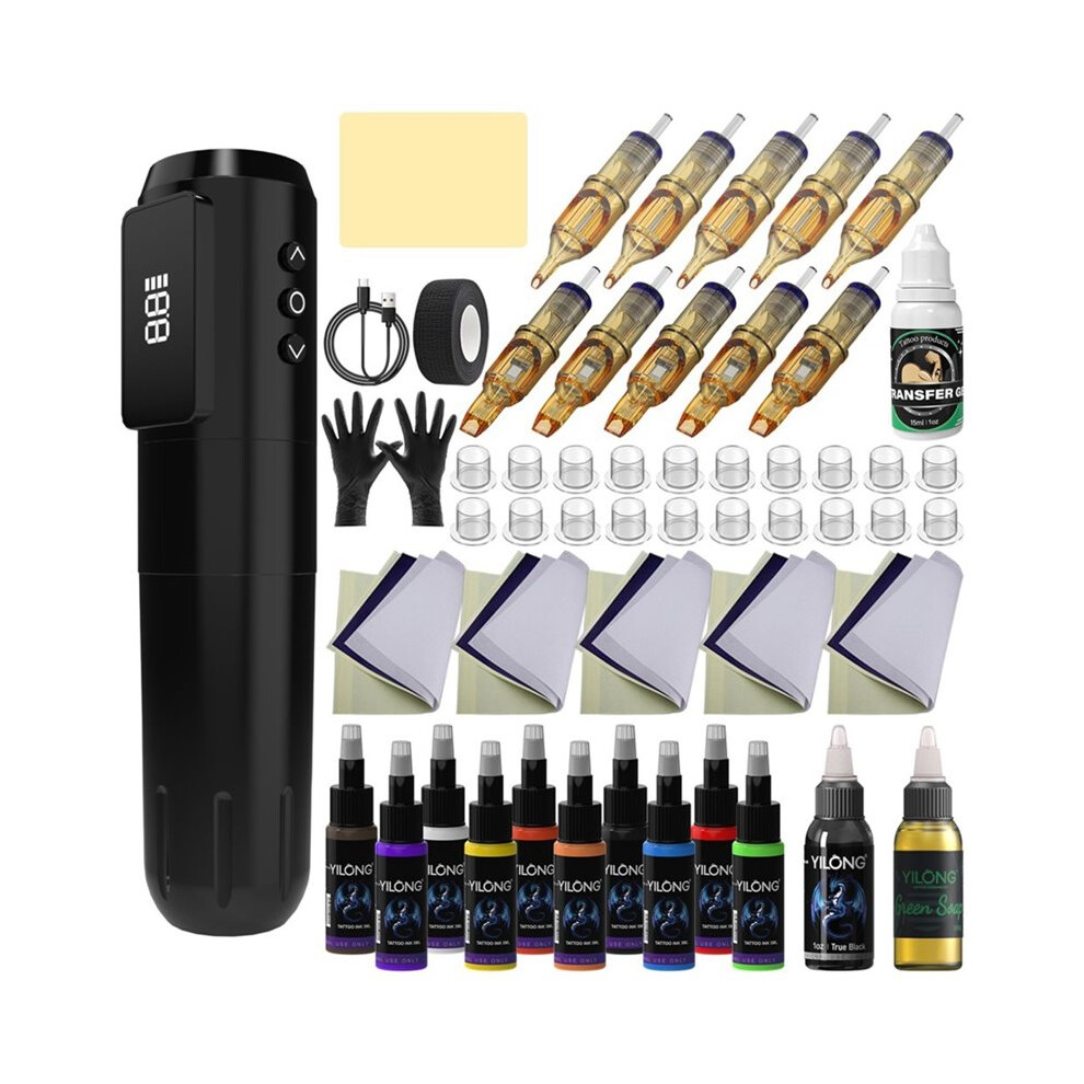 Cordless Tattoo Machine Rotaty Pen Kit 1600mAh High Capacity Battery for Permanent Makeup Tattoo Beauty Tool Kit
