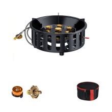 Estufa De Gas Para Exteriores, Estufa De Camping, Picnic, Barbacoa, PortáTil, Resistente Al Viento, Con Encendido ElectróNico, 21 000 W
