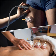 Kit de Ventouses Relaxantes 22 Pièces, Ventouses de Différentes Tailles avec Pompe Manuelle, Kit de Massage par Ventouses Manuelles