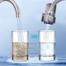 2X Faucet Water Filter, LED Display Water Purifier to Reduce Lead, Chlorine & Heavy Metals, Sink Water Filter