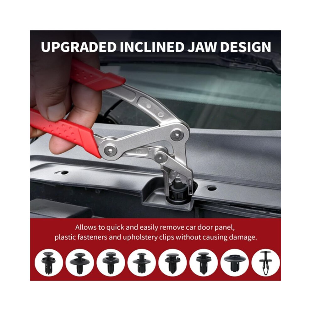 Auto Fastener Clip Removal Pliers Tool With 2Pcs Stainless Steel Fastener Remover For Removing Automotive Trim Bumpers 4711827266918