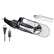 UVB 2.4 Vogelkooilamp Combiset, 20W UVB Vogellamp, Diepe U-Vormige Lampfitting met Fluorescentielamp E26 US-Stekker