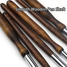6pcs Portable Art Burshes Nylon Short-Stemmed Wood Brush Watercolor Acrylic Paintbrush for Art Students Painting