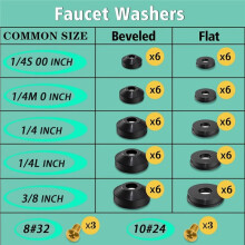 37 Size 1075 Pcs Faucet Washers & O-Rings Kit & Plumbing Gasket Home Universal Rubber Washers Assortment Kit