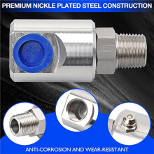 Robinet Pivotant MXF 1/2 Pouce avec Graisseur - Raccord en Acier Robuste pour Usage Industriel et Domestique