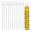12 Pack Station Hanging Merchandise Strips with S Hooks, Plastic Display Strpis for Retail Display with Label Header 3