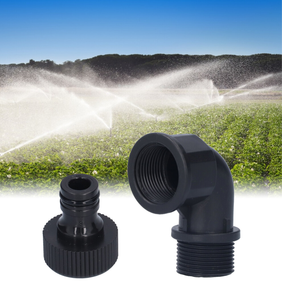 2X Elbow Connector With Nipple For Outdoor Hoses 7293282783218