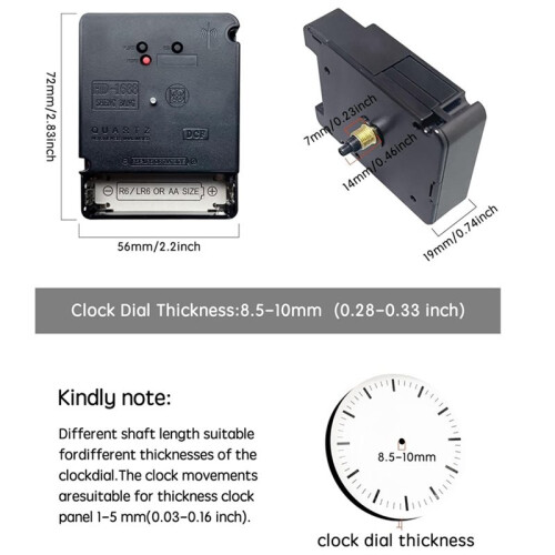 German DCF Scanning Radio-Controlled Clock Movement Automatic  Adjustment Silent Radio-Controlled Movement DIY 1