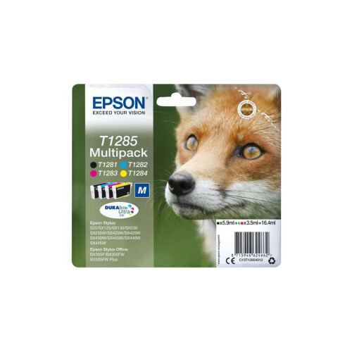 Epson Epson T1285 Fox DURABrite Ultra Multipack 4-colours Ink 1
