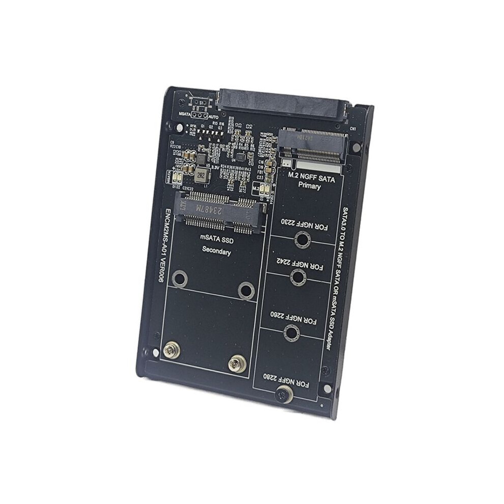 M.2 Ngff&Msata To Sata3.0 6Gbps 2.5In Adapter Card Ssd Case Enclosure With Socket Support M.2 Ssd Msata Ssd 6031396556707