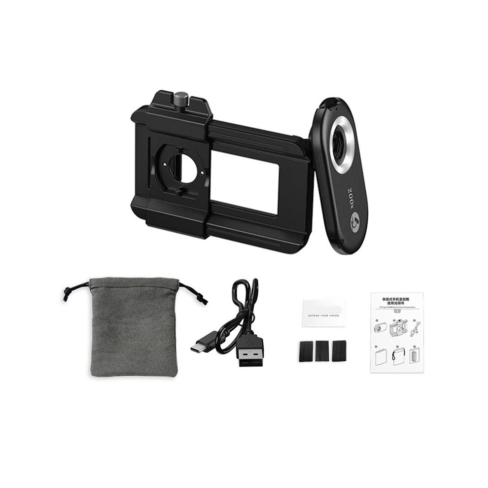 Mobile Phone Microscope Lens With Cpl Led 3 In 1 Macro Magnifier Kits Biological Microscope For Phone Lens 200X Light 4711158004043