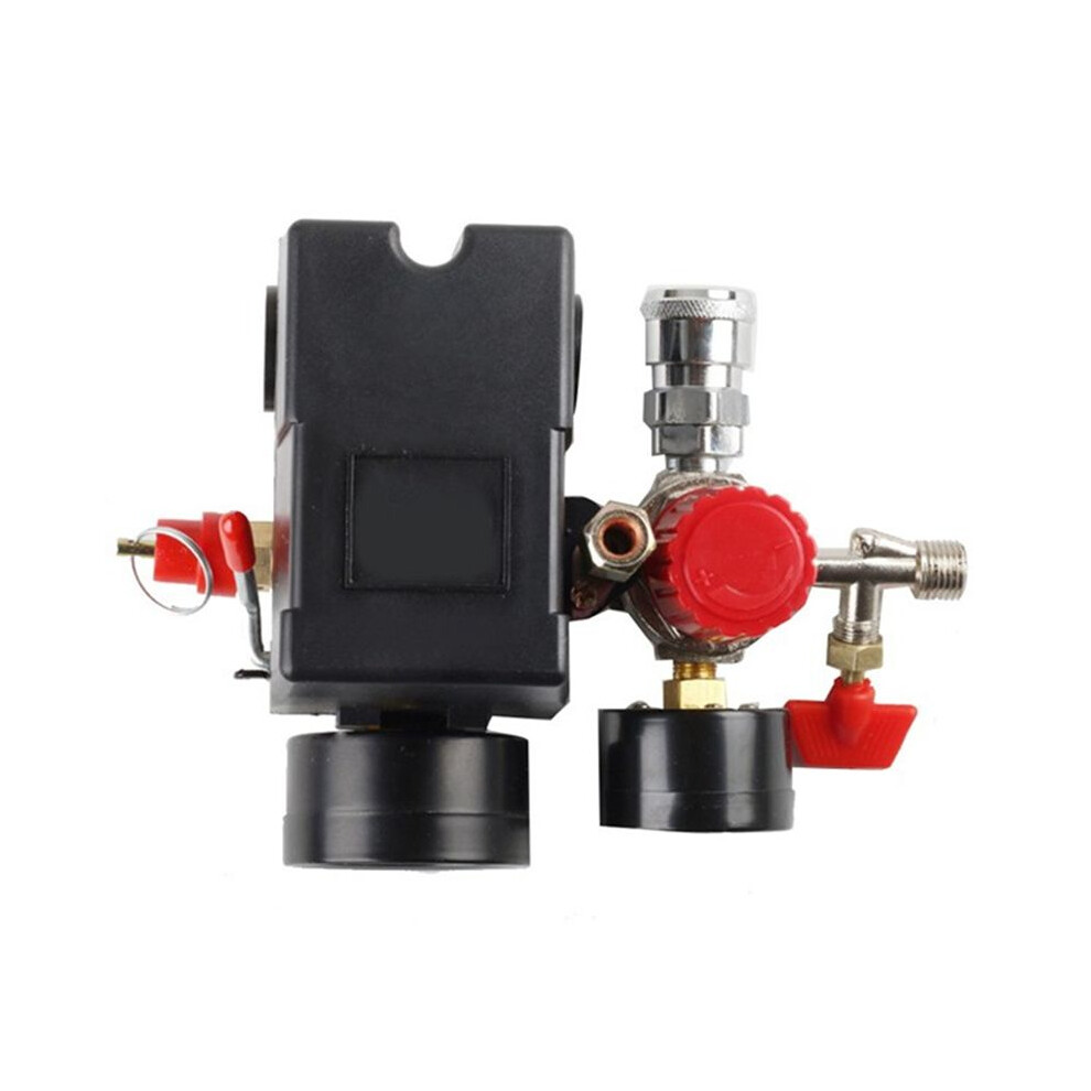Air Compressor Pressure Pressure W/Valve Control Regulators Gauge 90-120Psi 4 Port Safety Valve Air Compressor 6032031509867