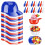 Baseballhelm-Eiscreme-Snackschale, 237 Ml, -Baseballkappen-Schüsseln, Kinderhelm-Chips-Schüssel, Eisbecher-Helme, 8er-Pack 1