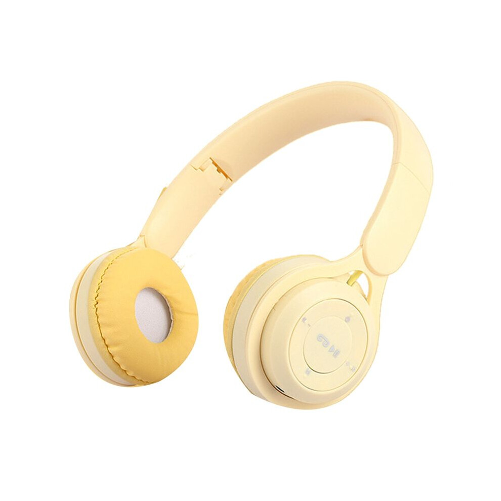Headband Headset Y08 Wireless Headset Portable Foldable Children Headset Yellow 6033405109461