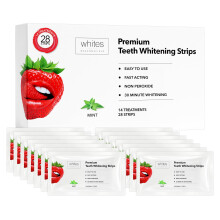 Whites Beaconsfield Teeth Whitening Strips, 28 Strips (14-Day Treatment) – Non-Peroxide Formula, Enamel-Safe, Brighten Teeth Fast, Removes Coffee, W