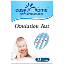 Easy@Home 25 Ovulation Test Strips, Ovulation Predictor Kit, Powered by Premom Ovulation Predictor iOS and Android App, 25 LH Strips