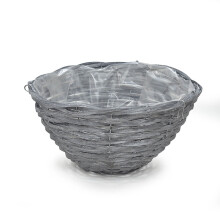 Brown Rattan Hanging Garden Planter