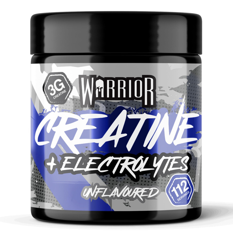 Warrior Creatine Monohydrate + Electrolytes 360G (112 Servings) – Creatine & Electrolyte Powder Drink – Micronised Creatine Powder For Strength, P