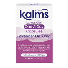 Kalms Lavender - One-a-day - 14 capsules - A Traditional Herbal Medicinal Product Used for the Temporary Relief of the Symptoms of Mild Anxiety Such
