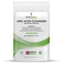 Bodygenix Uric Acid Cleanse Capsules - 500mg Healthy Uric Level Kidney Joints Detoxification Support Antioxidant Formula Natural Vegan Friendly Suppl