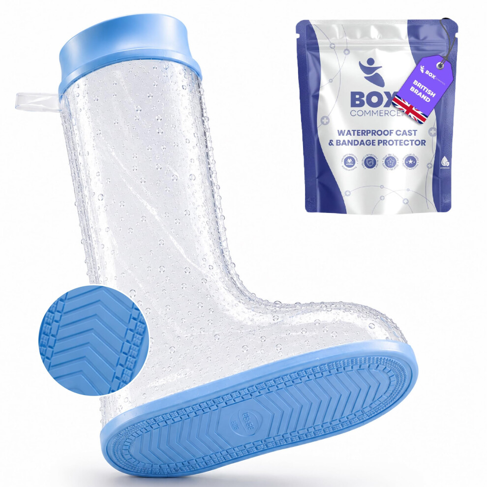 Box Commerce Waterproof Leg Cast Cover For Shower - Reusable Leg Protector For Bath & Surgery Recovery - Durable Watertight Seal For Adult Leg, Cast,
