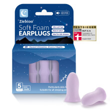 ??? ???? Ziebioo Super Soft Foam Ear Plugs for Sleep, Ergonomic Design, 36dB SNR Noise Cancelling Hypoallergenic Ea