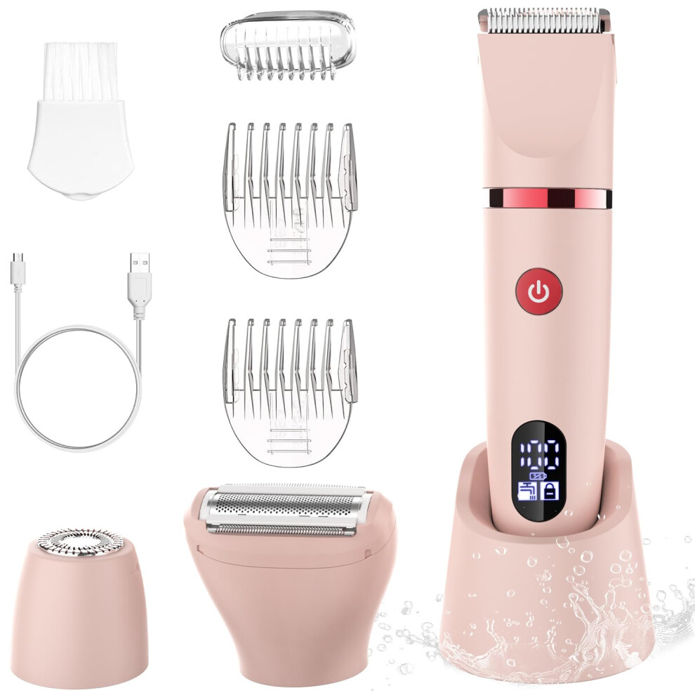 Scttomon Electric Lady Shaver For Women Painless Electric Razor Bikini Trimmer Facial Hair Removal Body Hair Trimmer For Face Legs Underarm Pubic Hai