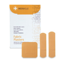 Dependaplast Advanced Fabric Plasters Assorted - Latex-Free, Washproof, Extra Flexible, Low-Allergy Adhesive, Lightweight Stretch - Wallet of 20