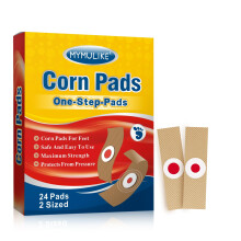Corn Removal Pads, 24 Count MYMULIKE Corn Plasters Relief Corn Pain, Corn Remover for Feet, Hand, Toe for Feet Care and Wart Remover Corn Cushions Pa