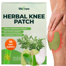 Wellnee Original Herbal Knee Patch - Wellknee Plaster for Knee Support & Muscle Pain - Maximum Strength for a Temporary Relief - Adhesive Heat Patche