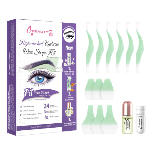 Beauty7 Eyebrow Waxing Strips, High-arched Form Eyebrow Strips