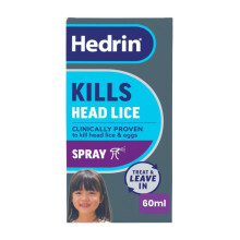 Hedrin Treat & Go Leave-In Spray, Fast, No Fuss Lice & Nit Treatment, Kills Head Lice & Eggs, Clinically Tested, Suitable for Adults & Children, 1 x