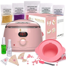 Qintora Waxing Kit, Wax Warmer, Wax Pot Kit for Hair Removal, At Home Hot Waxing