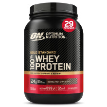 Optimum Nutrition 100% Gold Standard Whey Protein Powder, 24g Protein, Double Rich Chocolate, BCAA, Low-Sugar, Fast‑Digesting Isolate for Muscle Gai