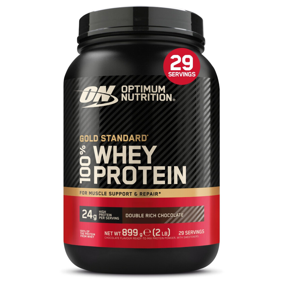 Optimum Nutrition 100% Gold Standard Whey Protein Powder, 24G Protein, Double Rich Chocolate, Bcaa, Low-Sugar, FastâDigesting Isolate For Muscle Gai