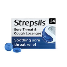 Strepsils Sore Throat and Cough, Throat Lozenges, 24 Total, Soothes Sore Throat,