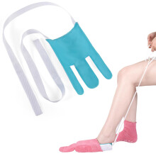 Sock Aid Tool for Putting Socks Easy On and Off for Elderly, Disabled, Pregnant, Diabetics - Pulling Assist Device - Sock Helper (Blue)