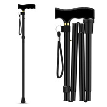 Walking Stick Adjustable Height Mobility Aids Folding Walking Canes With Wrist Strap Walking Sticks For Men Women & Elderly Disabled Lightweight For