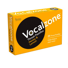 Vocalzone Throat Pastilles Honey & Lemon 24 - for Sore Throats and Hoarseness Wh
