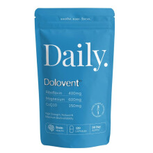 Dolovent - The UK's Best Migraine Supplement | Contributes to The Normal Function of The Nervous System, a Reduction in Tiredness & Fatigue and Norma