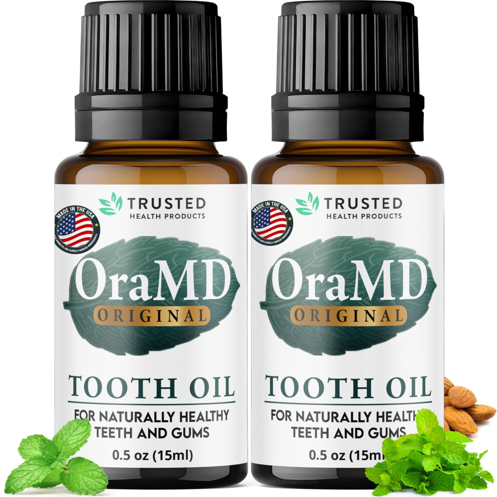 Oramd 4-In-1 Original Strength Tooth Oil- Clinically Tested Gum Disease Treatment, Gingivitis Treatment And Sensitive Teeth And Gums - All-Natural So