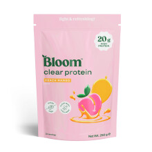 Bloom Nutrition Clear Protein Powder – Peach Mango Flavour – Whey Protein Isolate & Collagen Peptides – Light & Refreshing Protein Drink Mix –
