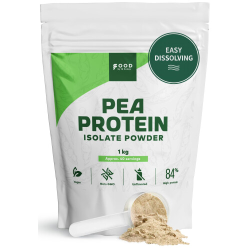 Pea Protein Isolate Powder 1 kg – 40 Servings, High Protein 84% –