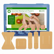 Core Medical Washproof Latex Free Plasters - Assorted Pack of 100 in