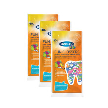 Dentek Kids Fun Flossers ,Pack of 3 x 40