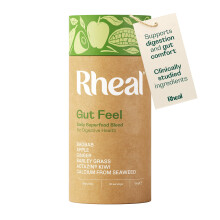 Rheal Gut Feel 150g – Gut Health Superfood Blend with Actazin Kiwi, Aquamin Calcium & Ginger – Supports Digestion, Bloating & Bowel Regularity