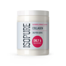 Isopure Collagen Powder Raspberry Lemonade Flavour with Vitamin C for Skin & Joint Support – 20 g Collagen per Serve, Sugar-Free, No Artificial Flav