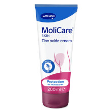 MoliCare Skin Zinc Oxide Cream 200ml – 21% Zinc Oxide Barrier Cream | Anti-inflammatory & nourishing protection | Soothes irritated skin with Almond