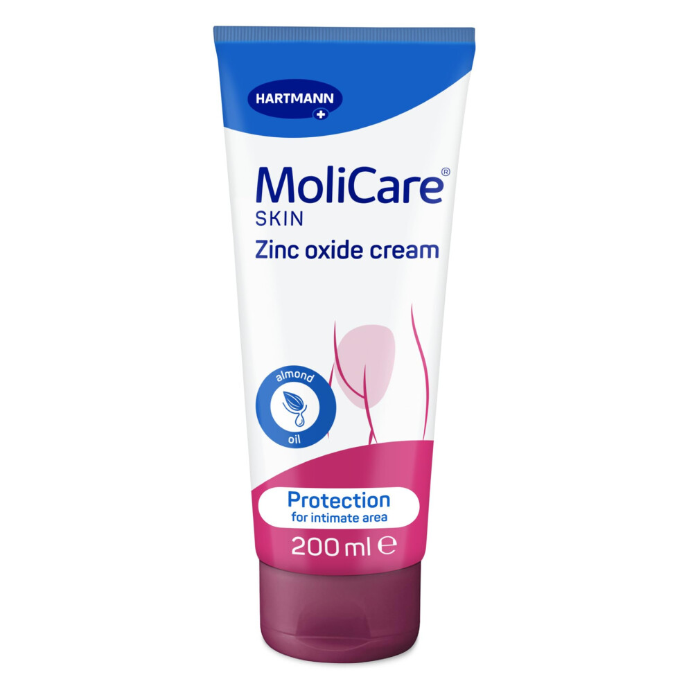 Molicare Cream Skin Zinc Oxide 200Ml Â 21% Zinc Oxide Barrier | Anti-Inflammatory & Nourishing Protection | Soothes Irritated Skin With Almond